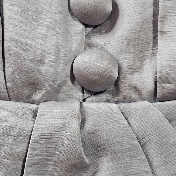 Nanette Lepore Womans Silver Linen Midi Dress 2 Quiet Luxury Minimalist Boho Chi - Picture 8 of 14